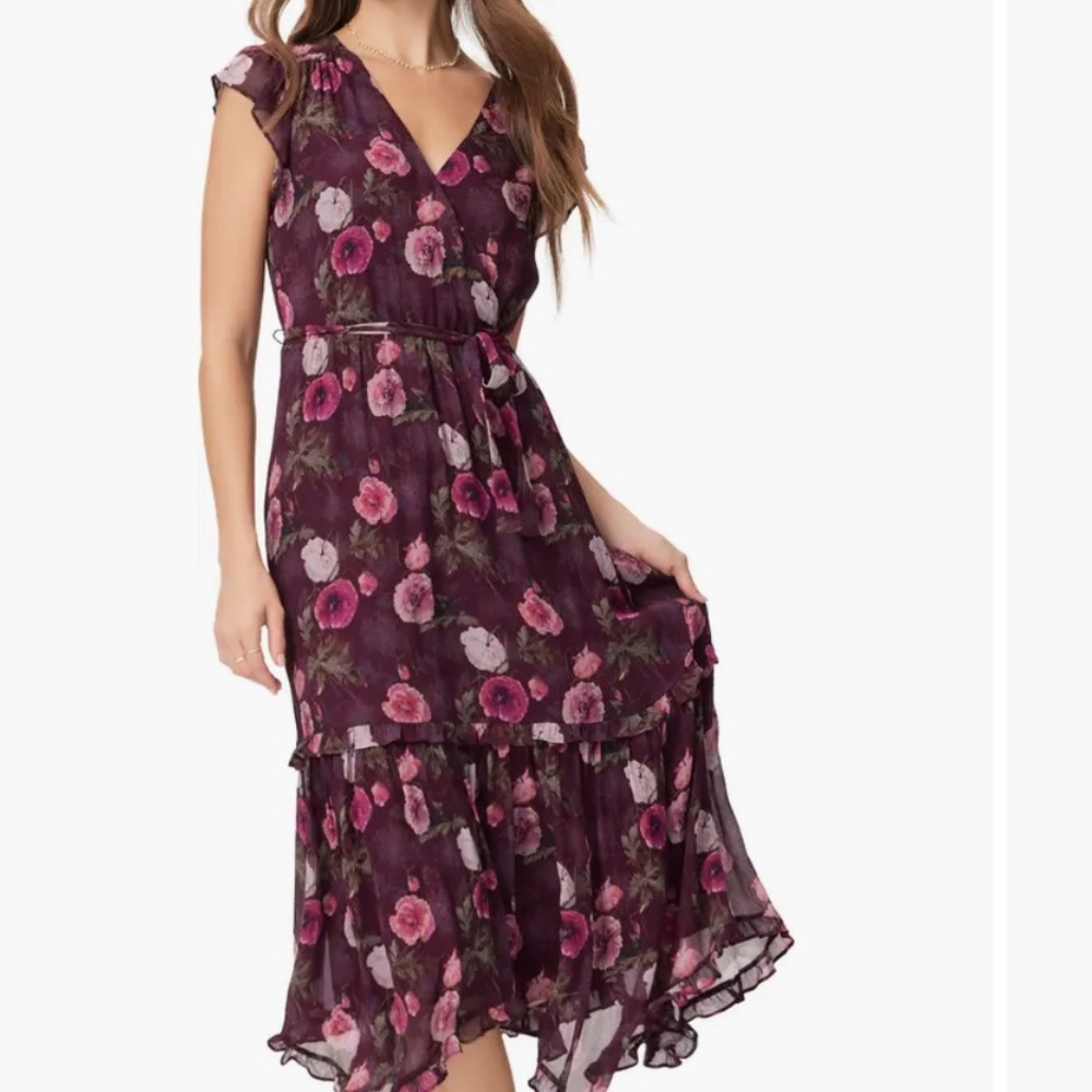 PAIGE Terrazza Floral Midi Dress, size 6, NWT 🌹 - Picture 6 of 8